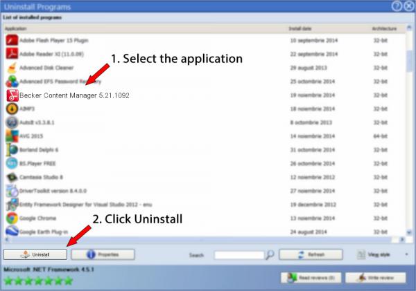 Uninstall Becker Content Manager 5.21.1092