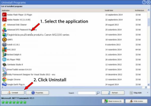 Uninstall Registrácia používateľa produktu Canon MG2200 series