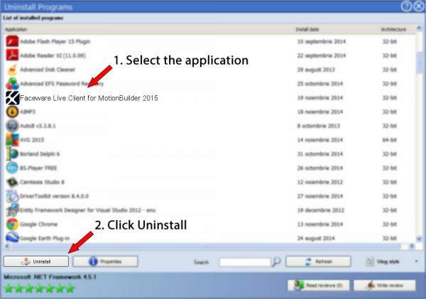 Uninstall Faceware Live Client for MotionBuilder 2015