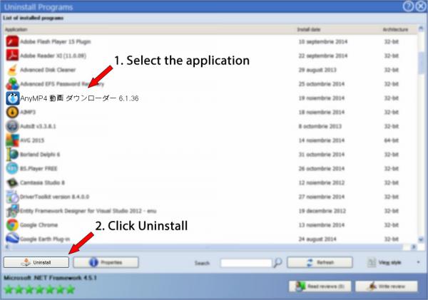 Uninstall AnyMP4 動画 ダウンローダー 6.1.36