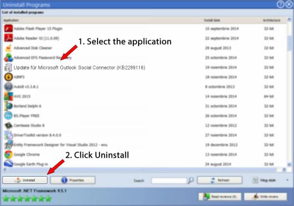 Uninstall Update für Microsoft Outlook Social Connector (KB2289116)