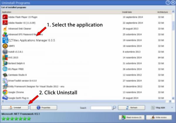 Uninstall EZTitles Applications Manager 6.0.5