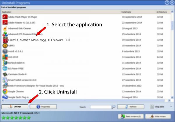 Uninstall Uninstall Moraff's MoreJongg 3D Freeware 10.0