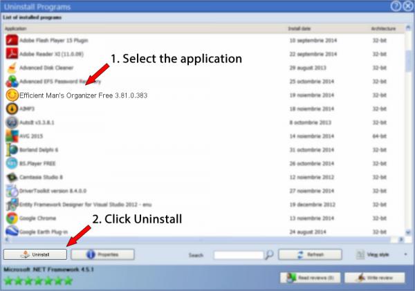 Uninstall Efficient Man's Organizer Free 3.81.0.383