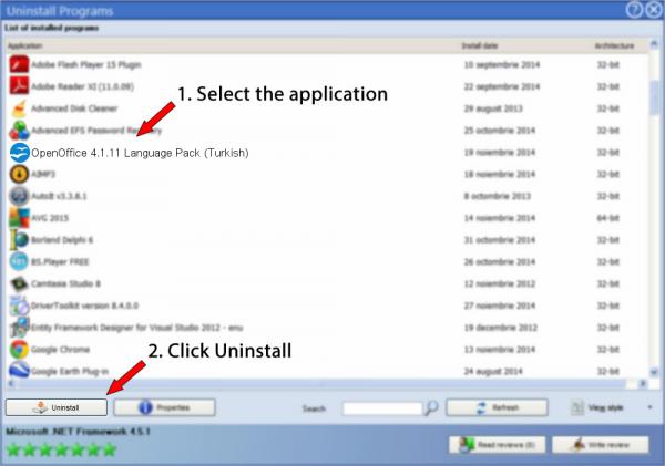 Uninstall OpenOffice 4.1.11 Language Pack (Turkish)