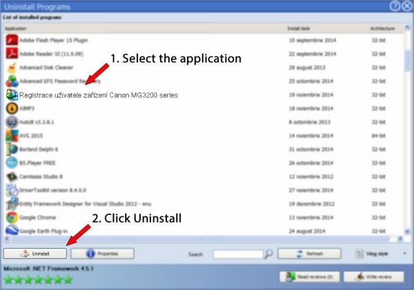 Uninstall Registrace uživatele zařízení Canon MG3200 series