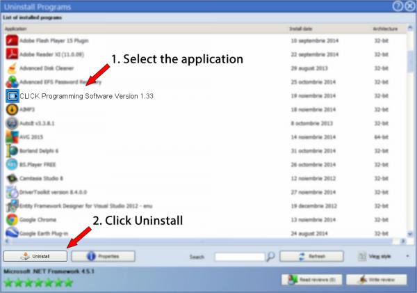 Uninstall CLICK Programming Software Version 1.33