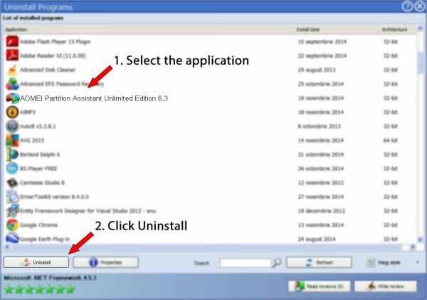 Uninstall AOMEI Partition Assistant Unlimited Edition 6.3