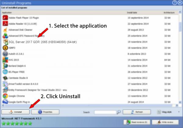 Uninstall SQL Server 2017 GDR 2065 (KB5046058) (64-bit)