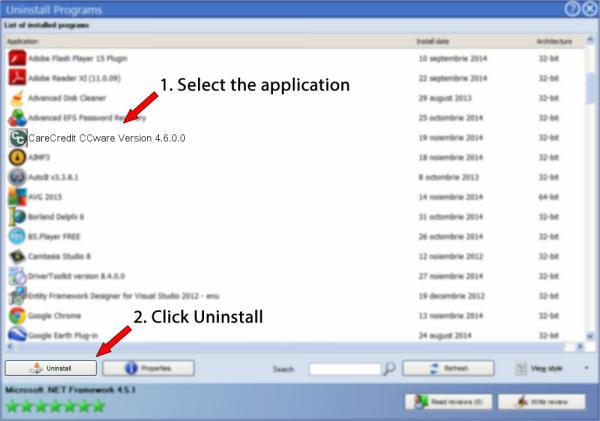 Uninstall CareCredit CCware Version 4.6.0.0