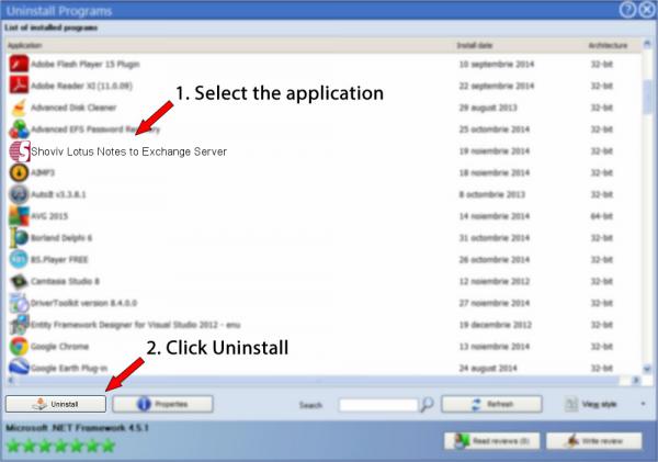 Uninstall Shoviv Lotus Notes to Exchange Server