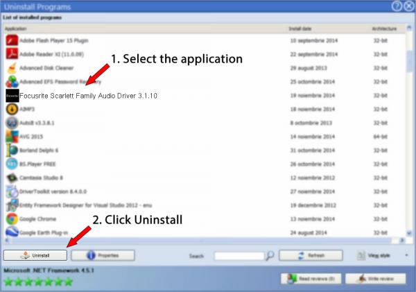 Uninstall Focusrite Scarlett Family Audio Driver 3.1.10