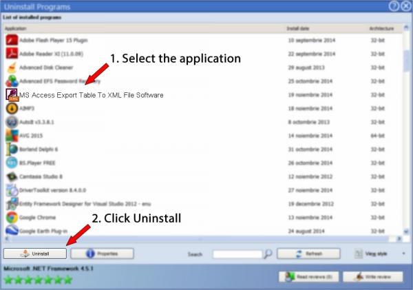 Uninstall MS Access Export Table To XML File Software