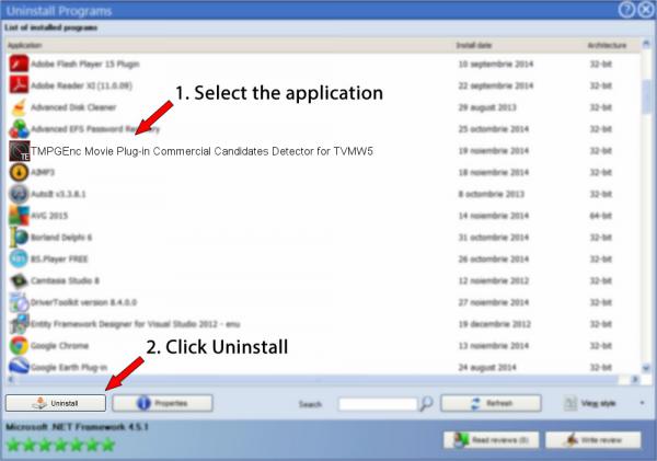 Uninstall TMPGEnc Movie Plug-in Commercial Candidates Detector for TVMW5