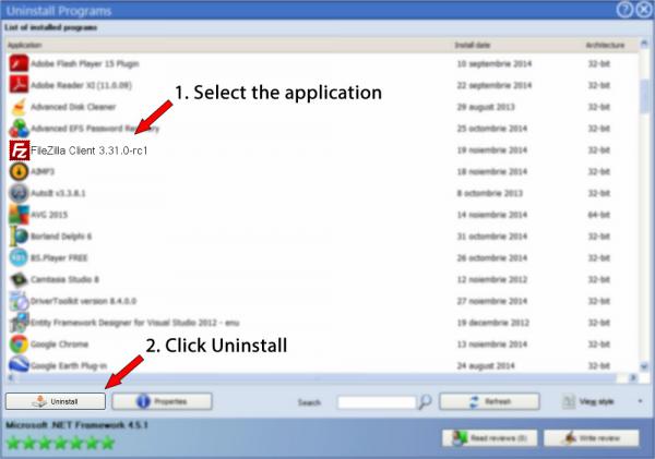 Uninstall FileZilla Client 3.31.0-rc1