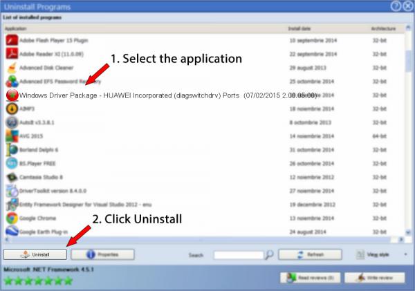 Uninstall Windows Driver Package - HUAWEI Incorporated (diagswitchdrv) Ports  (07/02/2015 2.00.05.00)