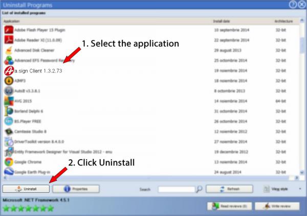 Uninstall a.sign Client 1.3.2.73